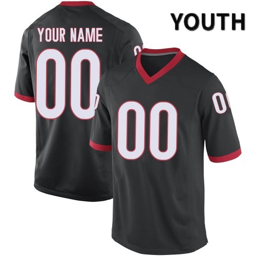 Georgia Bulldogs Youth Custom #00 Black Stitched College UGA Football Jersey 23ZI013NF